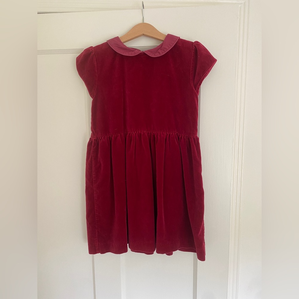 Olive Juice Velvet Dress Burgundy Size 6 Peter Pan Collar